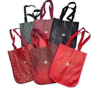 Lululemon Small Reusable Shopping bags, 6 total.